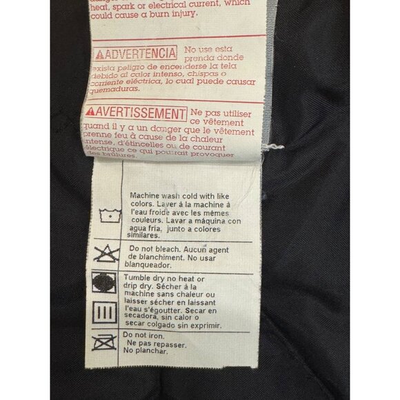 Carhartt R33 Duck Insulated Bib Overalls Blk 40x34 USA Made Quilted Arctic Lined - Picture 5 of 8